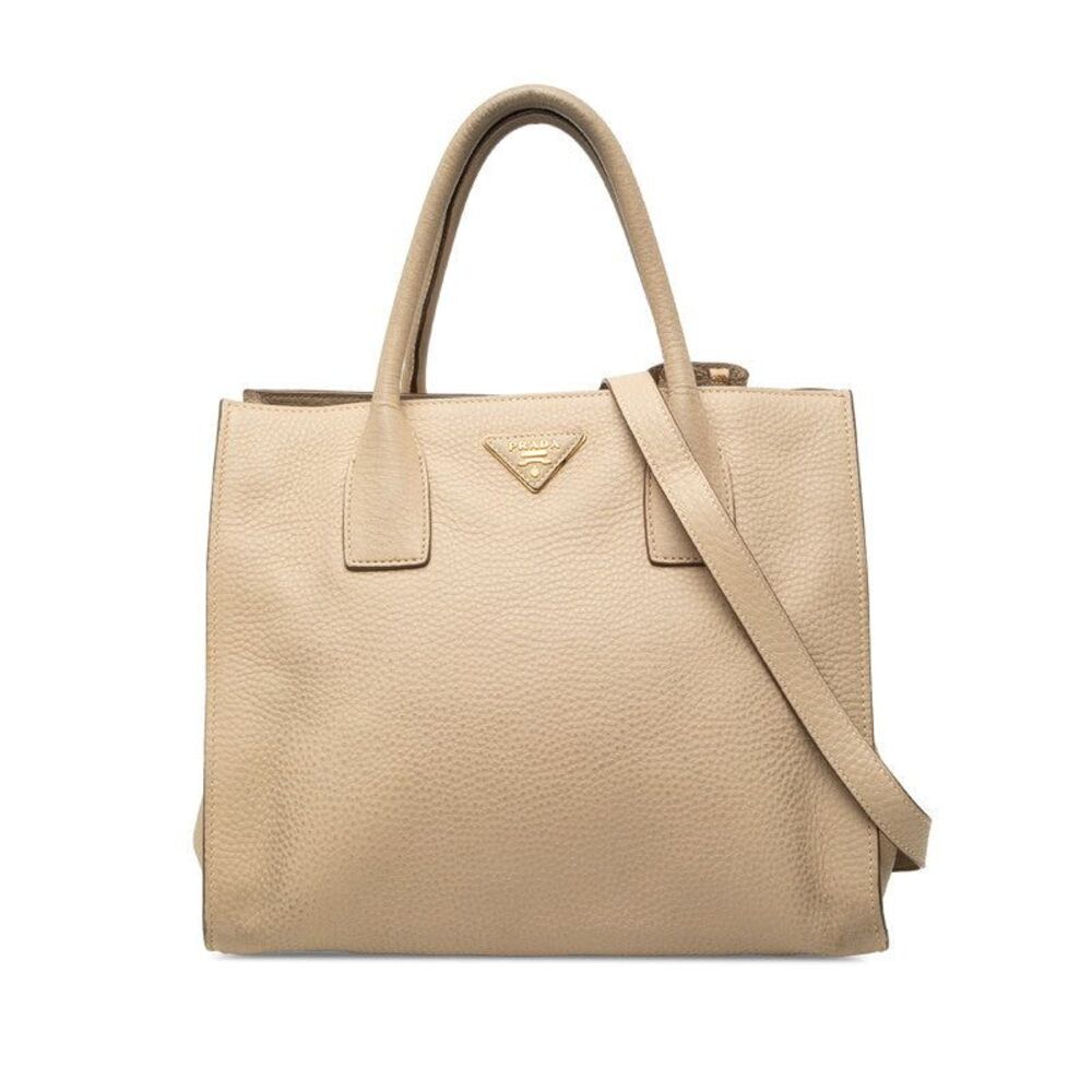 Prada Triangle Logo Plate Handbag